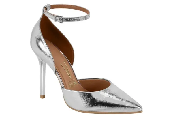 Stiletto Talonera Vizzano Metalizado Milano Plata