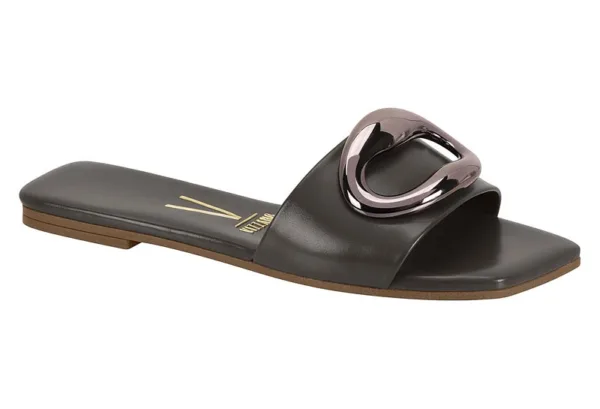 Sandalia Flats Vizzano H.R.Negra Napa Garda Gris Oscuro
