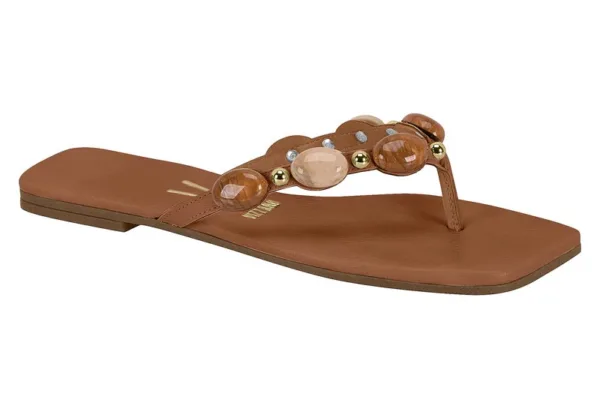 Sandalia Flat Piedritas Vizzano Napa Calf Moca