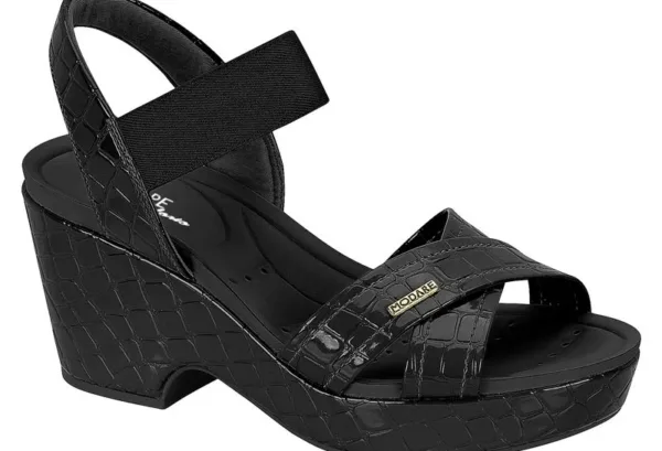 Plataforma Vizzano Modare Croco Napa Negro