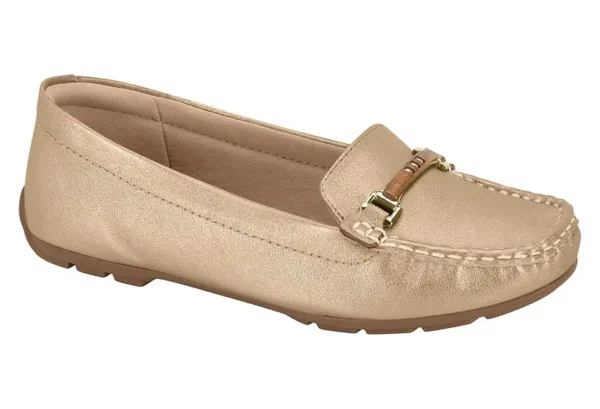 Mocasín Modare Metalizado London Hebilla Dorado — Modare Ultraconfort