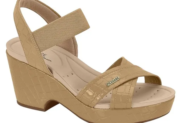 Plataforma Modare Croco Napa madrid Tan — Modare Ultraconfort