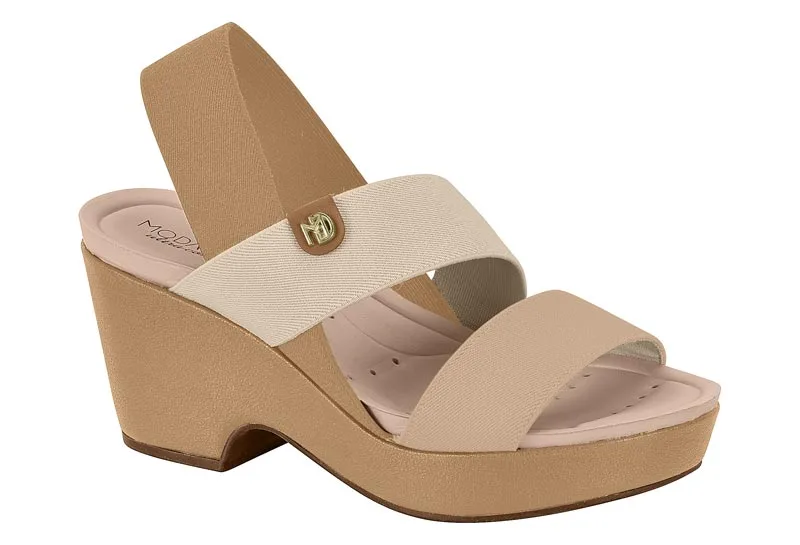 Plataforma Modare elástico castaño/beige — Modare Ultraconfort