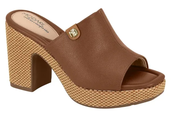 Plataforma Modare Np Tramado Positano Capellada Camel — Modare Ultraconfort