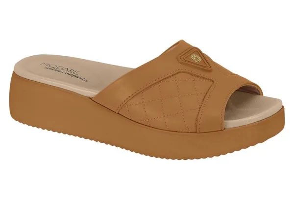 Sandalia Modare Napa Camel Juanetera — Modare Ultraconfort
