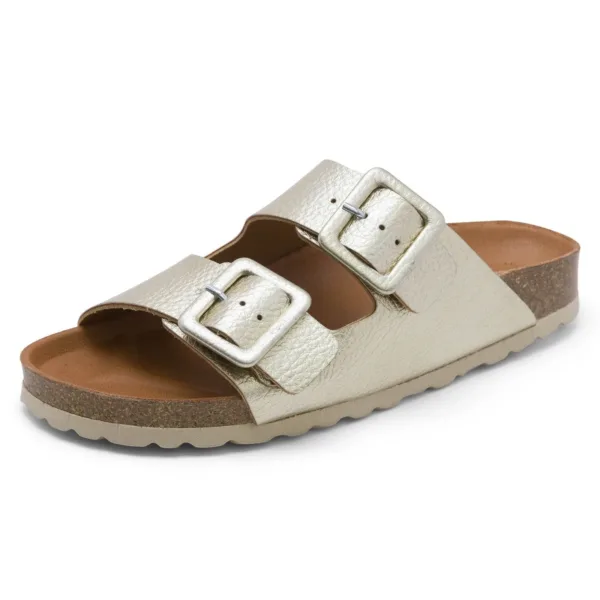 Sandalia Verbena Randel Elephant Oro Plata Hebilla