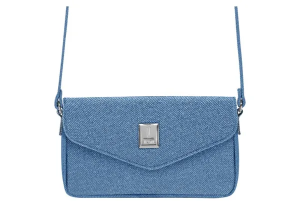 Cartera Tela Jean mezclilla azul — Vizzano