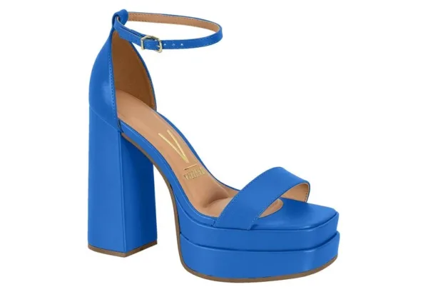 Doble Plataforma Vizzano napa suave azul cobalto — Vizzano