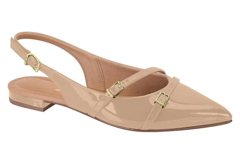 Flat Vizzano Charol Premium Beige — Vizzano