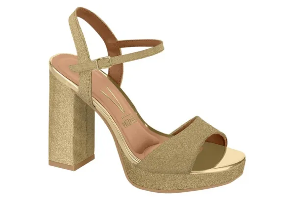 Plataforma Vizzano Tela Shine Paris Dorado — Vizzano
