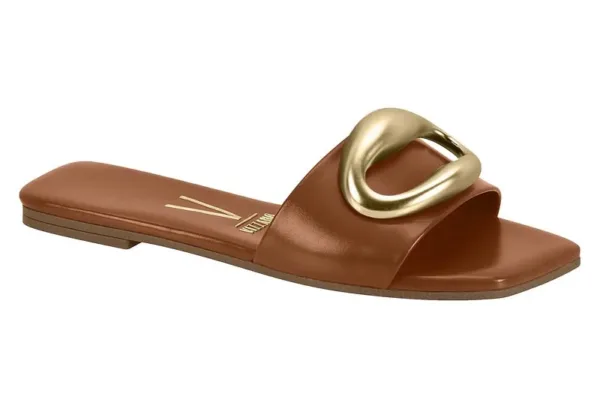 Sandalia Flats Vizzano H.R.Dorada Napa garda Moca — Vizzano