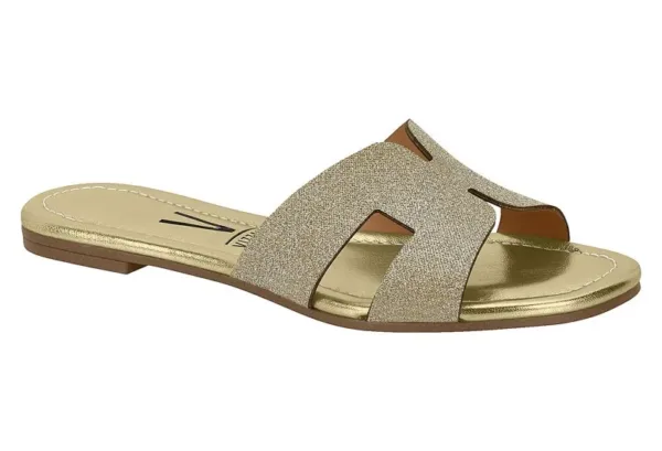 Sandalias flats Vizzano Tela Shine Dorado — Vizzano