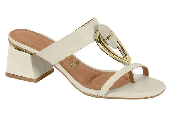 Sandalias Tiras Hebilla Medio Vizzano Napa Calf Blanco Off — Vizzano