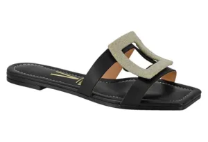 Sandalia Vizzano napa suave negro/oro — Vizzano
