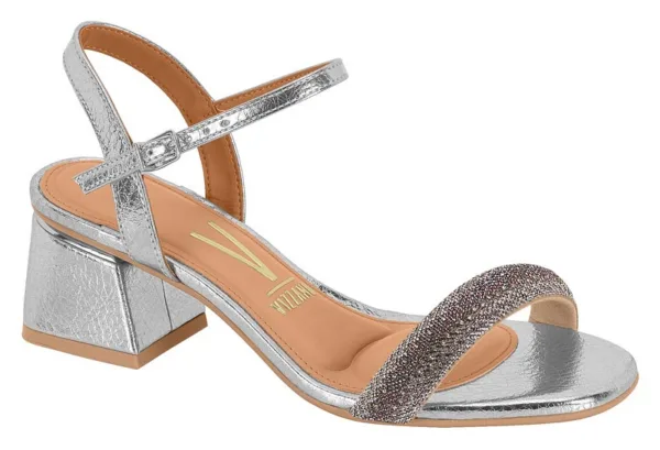 Sandalia Vizzano Tira Milano Metal Duabi Diamante Plata — Vizzano