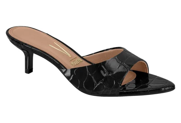 Sandalia Vizzano Charol Croco Zurique Negro — Vizzano