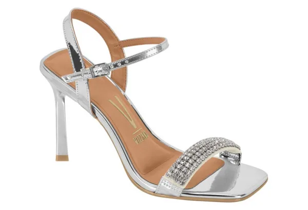 Vizzano Sandalia Nova Yorque/Metal Glamour Cristal/Plata — Vizzano