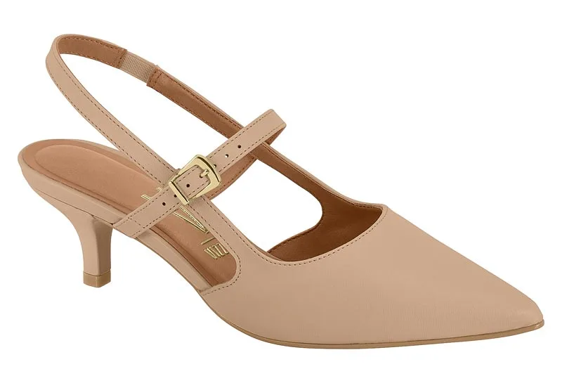 Stiletto Bajo Destalonado Vizzano Napa suave Beige — Vizzano