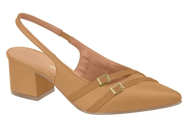 Stiletto Destalonado Vizzano Napa suave Camel — Vizzano