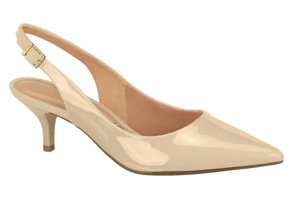 Stiletto Destalonado Vizzano Charol Premium Beige — Vizzano