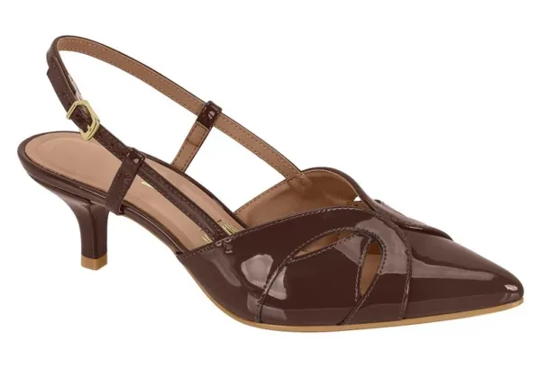 Stiletto Destalonado Vizzano Charol Premium Chocolate — Vizzano