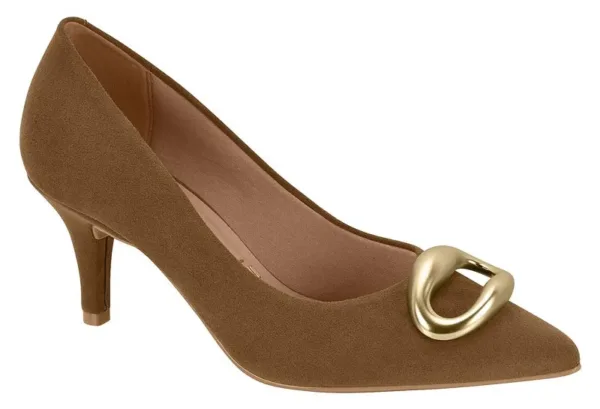 Stiletto Vizzano Hebilla Gamuza Strech Camel — Vizzano