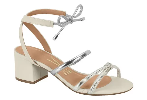 Tacón Vizzano metalizado blanco/plata — Vizzano